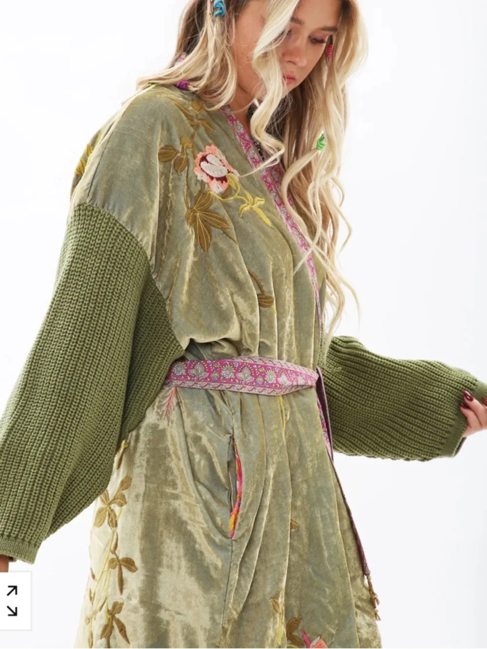 Aratta Silent Journey Something Magical Velvet Coat NWT - Picture 7 of 14